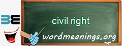 WordMeaning blackboard for civil right